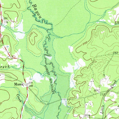 United States Geological Survey Bronson, TX (1958, 62500-Scale) digital map