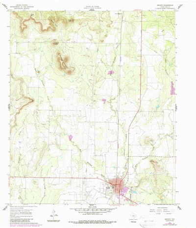 United States Geological Survey Bronte, TX (1961, 24000-Scale) digital map