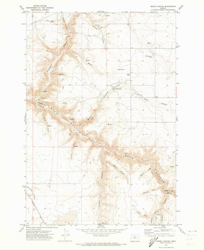 United States Geological Survey Bronx Canyon, OR (1971, 24000-Scale) digital map