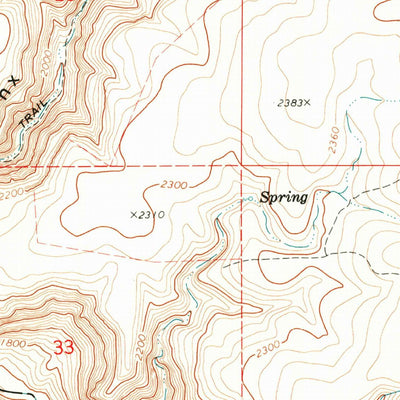 United States Geological Survey Bronx Canyon, OR (1971, 24000-Scale) digital map