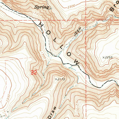 United States Geological Survey Bronx Canyon, OR (1971, 24000-Scale) digital map