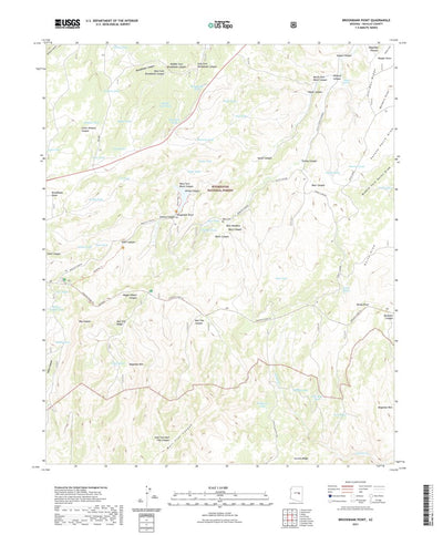 United States Geological Survey Brookbank Point, AZ (2021, 24000-Scale) digital map