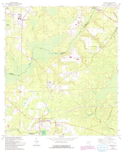 United States Geological Survey Brooker, FL (1966, 24000-Scale) digital map