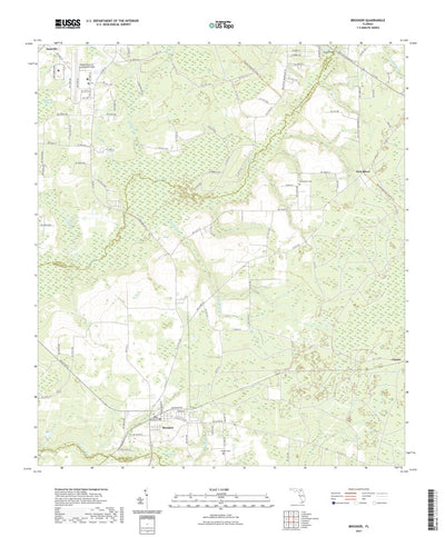 United States Geological Survey Brooker, FL (2021, 24000-Scale) digital map