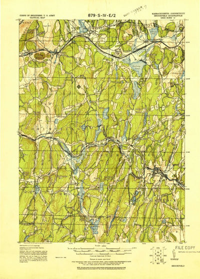 United States Geological Survey Brookfield, MA-CT (1921, 62500-Scale) digital map