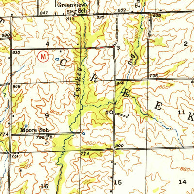 United States Geological Survey Brookfield, MO (1948, 62500-Scale) digital map