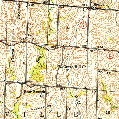 United States Geological Survey Brookfield, MO (1948, 62500-Scale) digital map