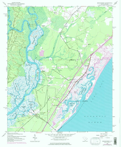 United States Geological Survey Brookgreen, SC (1943, 24000-Scale) digital map