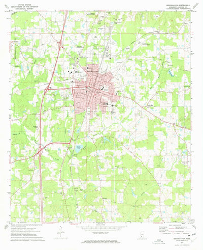 United States Geological Survey Brookhaven, MS (1972, 24000-Scale) digital map