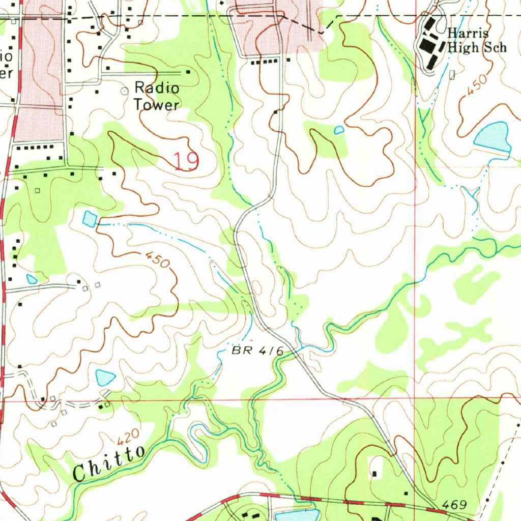 Brookhaven, MS (1972, 24000-Scale) Map by United States Geological