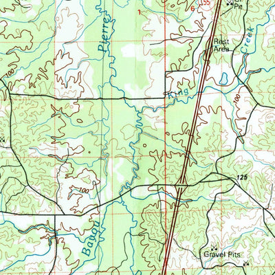 United States Geological Survey Brookhaven, MS (1984, 100000-Scale) digital map