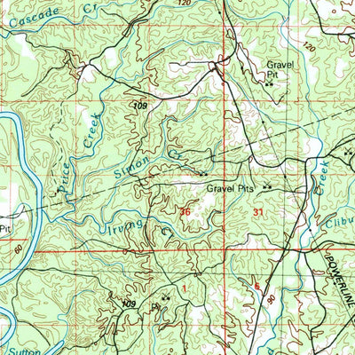 United States Geological Survey Brookhaven, MS (1984, 100000-Scale) digital map