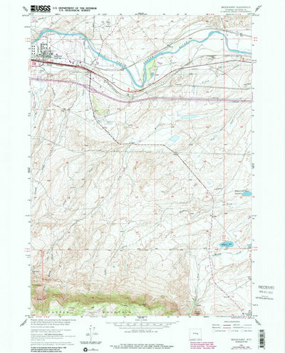 United States Geological Survey Brookhurst, WY (1961, 24000-Scale) digital map