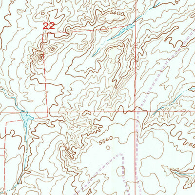 United States Geological Survey Brookhurst, WY (1961, 24000-Scale) digital map