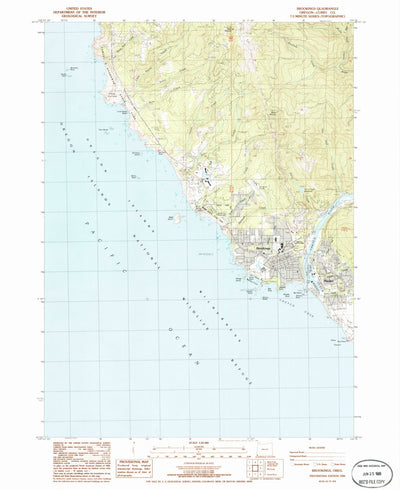 United States Geological Survey Brookings, OR (1986, 24000-Scale) digital map
