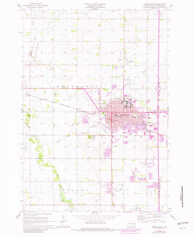 United States Geological Survey Brookings, SD (1964, 24000-Scale) digital map