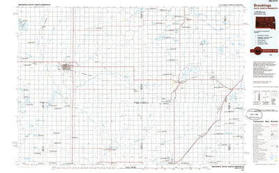United States Geological Survey Brookings, SD-MN (1985, 100000-Scale) digital map