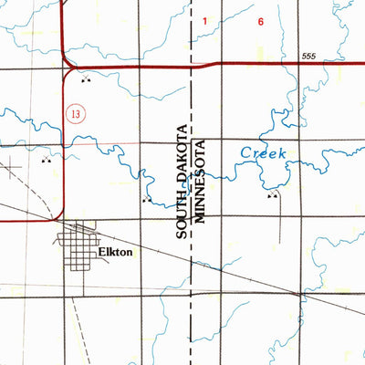 United States Geological Survey Brookings, SD-MN (1985, 100000-Scale) digital map
