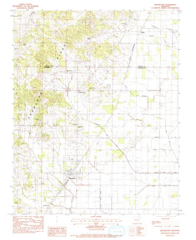 United States Geological Survey Brookland, AR (1983, 24000-Scale) digital map
