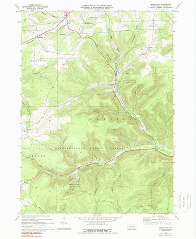 United States Geological Survey Brookland, PA (1969, 24000-Scale) digital map