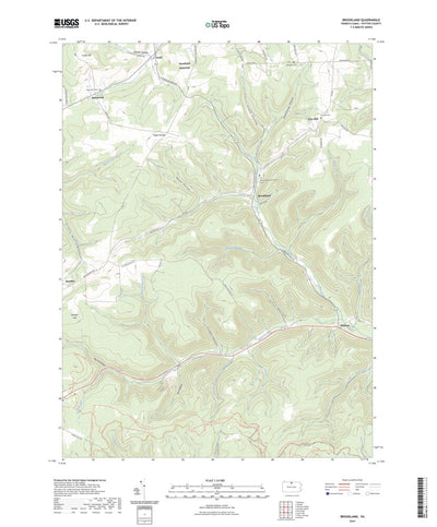 United States Geological Survey Brookland, PA (2023, 24000-Scale) digital map