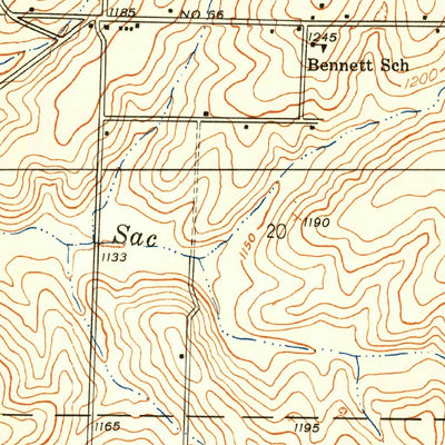 United States Geological Survey Brookline, MO (1936, 24000-Scale) digital map