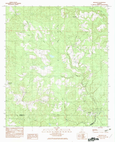 United States Geological Survey Brooklyn, AL (1982, 24000-Scale) digital map