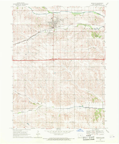 United States Geological Survey Brooklyn, IA (1968, 24000-Scale) digital map