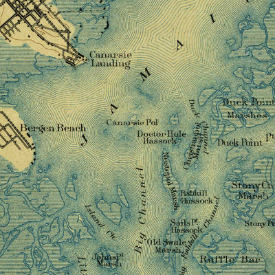 United States Geological Survey Brooklyn, NY-NJ (1898, 62500-Scale) digital map
