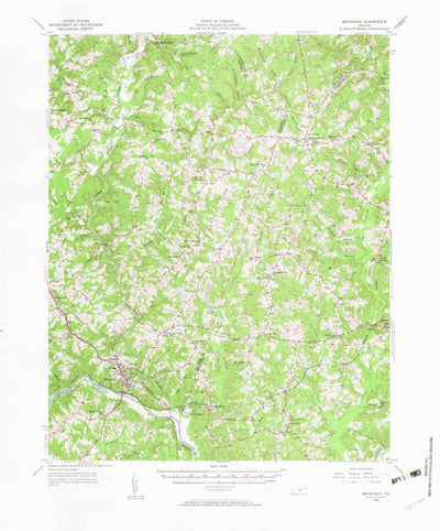 United States Geological Survey Brookneal, VA (1956, 62500-Scale) digital map