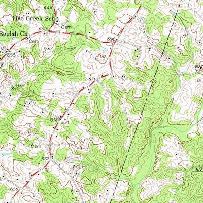 United States Geological Survey Brookneal, VA (1956, 62500-Scale) digital map