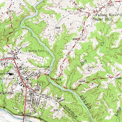 United States Geological Survey Brookneal, VA (1956, 62500-Scale) digital map
