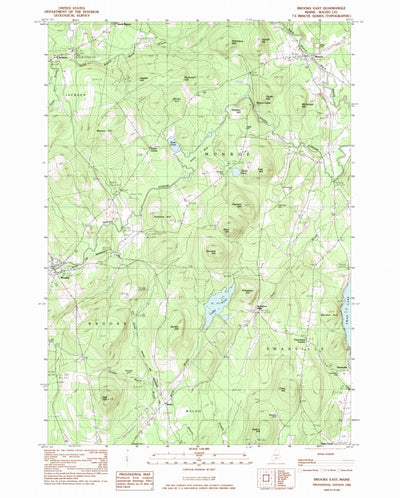 United States Geological Survey Brooks East, ME (1982, 24000-Scale) digital map