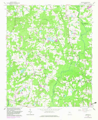 United States Geological Survey Brooks, GA (1965, 24000-Scale) digital map