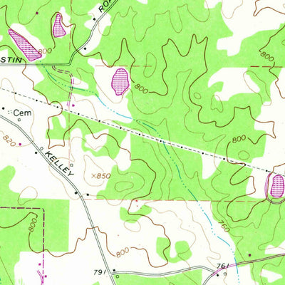 United States Geological Survey Brooks, GA (1965, 24000-Scale) digital map