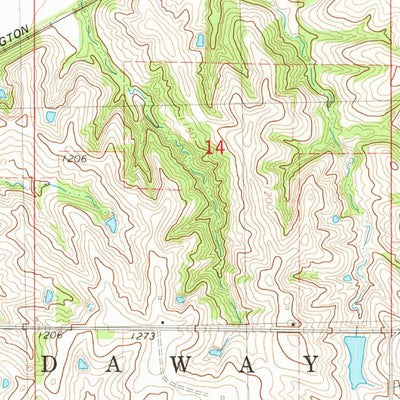 United States Geological Survey Brooks, IA (1980, 24000-Scale) digital map