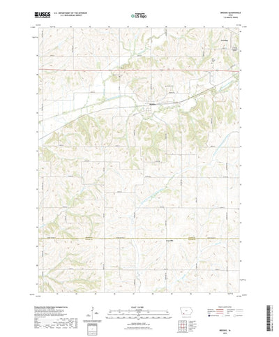 United States Geological Survey Brooks, IA (2022, 24000-Scale) digital map