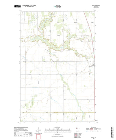 United States Geological Survey Brooks, MN (2022, 24000-Scale) digital map