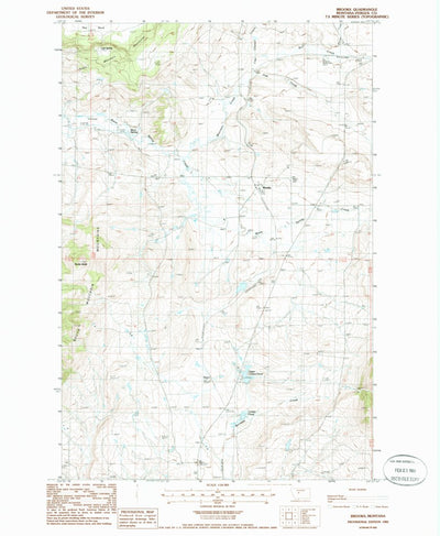 United States Geological Survey Brooks, MT (1985, 24000-Scale) digital map