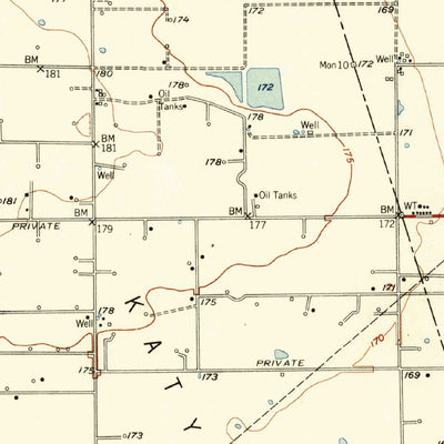 United States Geological Survey Brookshire, TX (1955, 62500-Scale) digital map