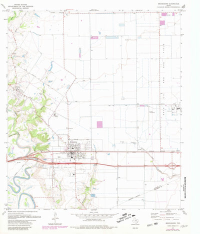 United States Geological Survey Brookshire, TX (1971, 24000-Scale) digital map