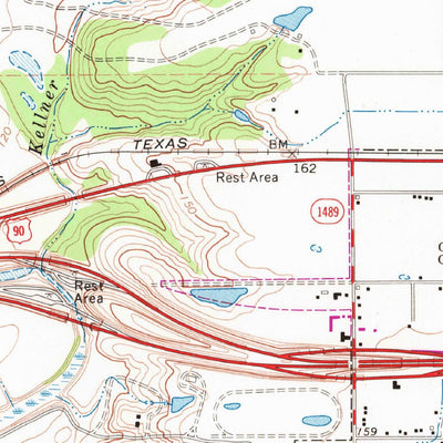 United States Geological Survey Brookshire, TX (1971, 24000-Scale) digital map