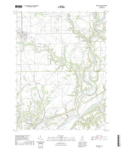 United States Geological Survey Brookston, IN (2022, 24000-Scale) digital map