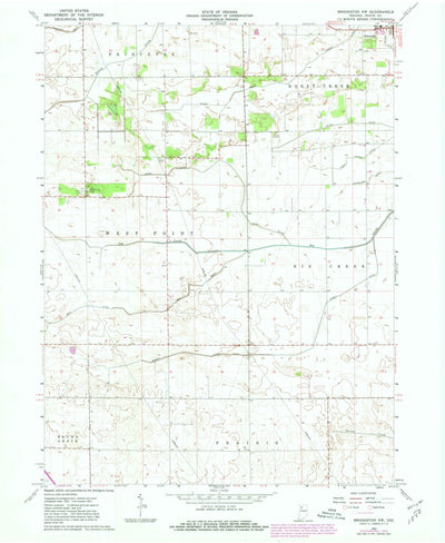 United States Geological Survey Brookston NW, IN (1962, 24000-Scale) digital map