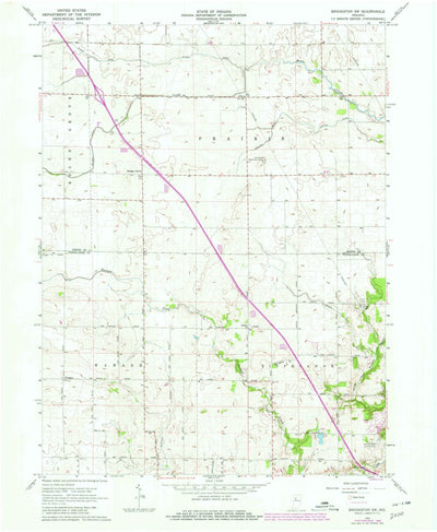 United States Geological Survey Brookston SW, IN (1962, 24000-Scale) digital map