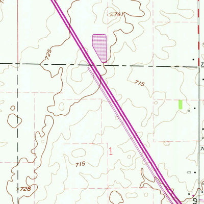 United States Geological Survey Brookston SW, IN (1962, 24000-Scale) digital map