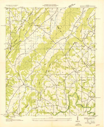 United States Geological Survey Brooksville, AL (1936, 24000-Scale) digital map