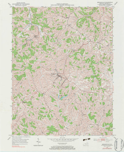 United States Geological Survey Brooksville, KY (1952, 24000-Scale) digital map