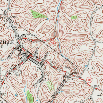 United States Geological Survey Brooksville, KY (1952, 24000-Scale) digital map