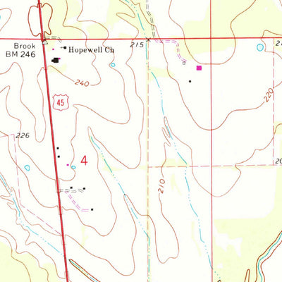 United States Geological Survey Brooksville, MS (1973, 24000-Scale) digital map